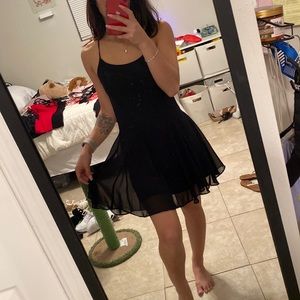 Black sheer dress